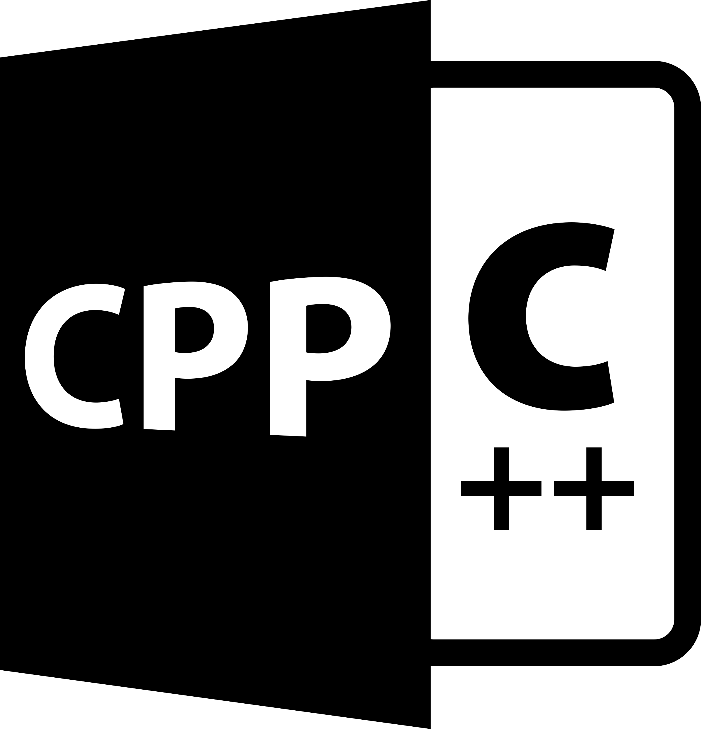 Cpp File Format Symbol Outline Icon Svg Set Free Vectors